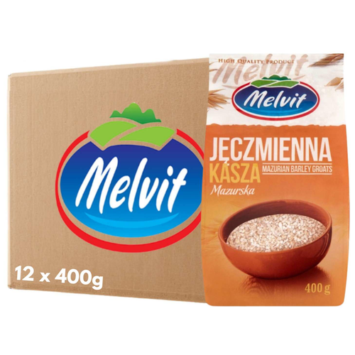MELVIT Kasza jęczmienna mazurska 400 g x 12 sztuk na Arena.pl