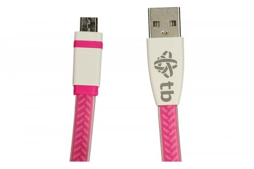TB Kabel USB - Micro USB 1m. różowy na Arena.pl