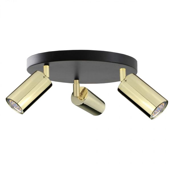 Spot 3xGU10 EYE BLACK GOLD zdjęcie 1