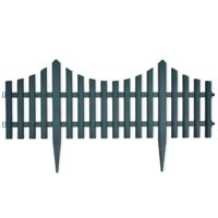 Obrzeża ogrodowe, 17 szt., 10 m, zielone