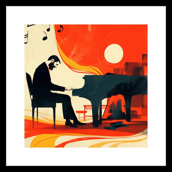Plakat 30x30cm Pianista zdjęcie 3