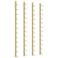 Uchwyty ścienne na 12 butelek wina, 2 szt., złote, żelazne