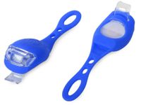 OŚWIETLENIE ROWEROWE LAMPKI 2 LED PRZÓD ROWER NIEBIESKIE 2SZT SI