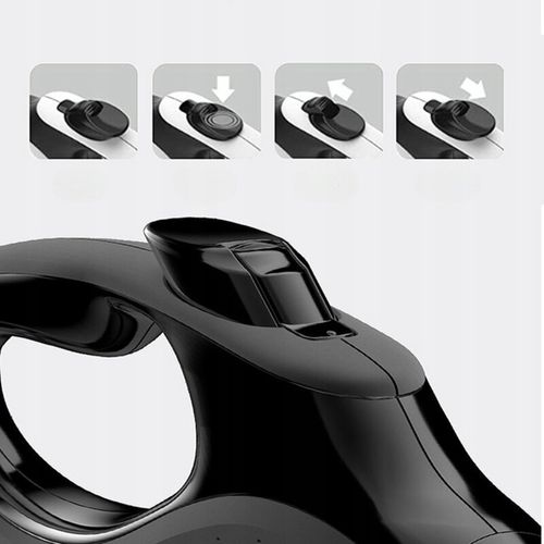 PROFESJONALNA SMYCZ AUTOMATYCZNA DLA DUŻEGO PSA ZWIJANA BLOKADA DO 50 KG 5M na Arena.pl