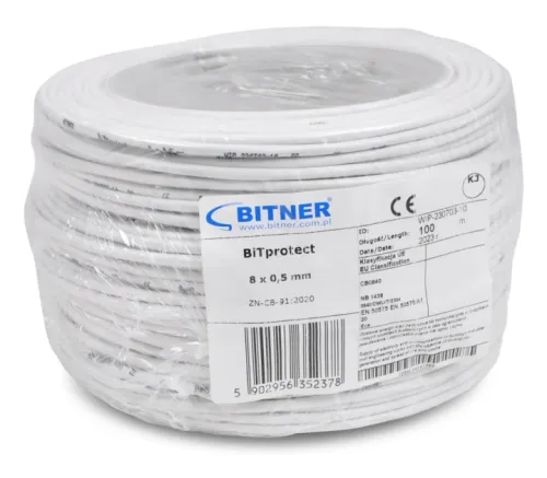 Kabel przewód YTDY 8x0,5 mm BiTprotect alarmowy domofonowy miedź drut 100m na Arena.pl