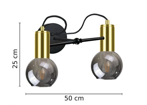 Kinkiet 2xE27 LIV BLACK/GOLD na Arena.pl