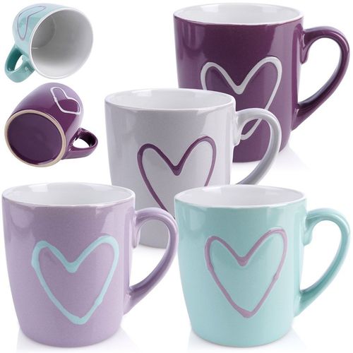 Kubki ceramiczne 350 ml 4 szt. na Arena.pl