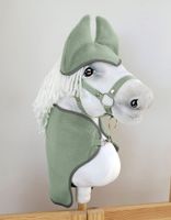 zestaw dla hobby horse a3: derka + nauszniki - szałwia