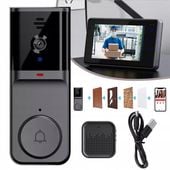 BEZPRZEWODOWY DZWONEK DO DRZWI Z KAMERĄ, WODOODPORNY DZWONEK WIFI 1080P