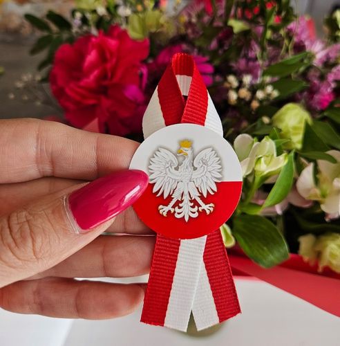 Narodowe kotyliony 11 listopada flaga orzeł przypinki basic agrafka na Arena.pl