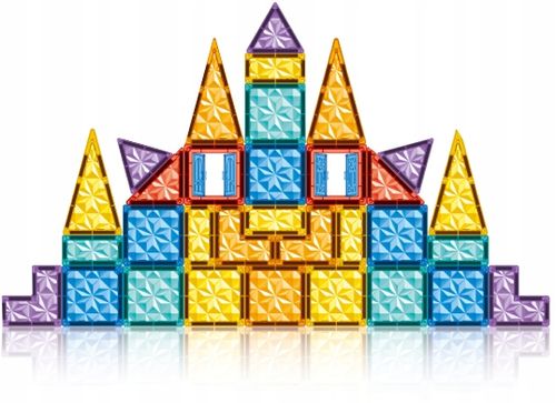 KLOCKI MAGNETYCZNE 40el KREATYWNE KONSTRUKCYJNE EDUKACYJNE 3D ZABAWA 148A na Arena.pl