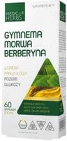 MEDICA HERBS GYMNEMA MORWA BERBERYNA CUKRZYCA 60kaps. Odchudzanie Apetyt