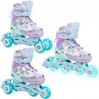 Rolki Wrotki 3w1 Regulowane RAVEN Isla Violet 30-33 Kółka LED