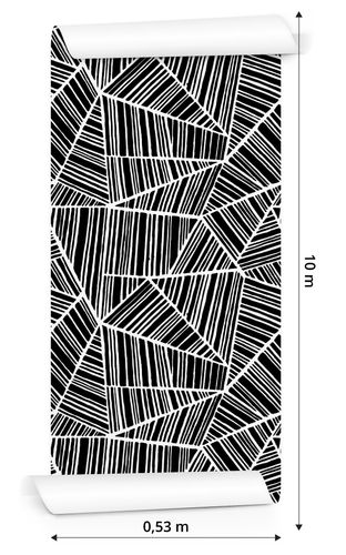 Tapeta Czarno - Białe Wzory Geometryczne na Arena.pl