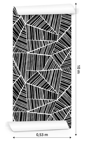 Tapeta Czarno - Białe Wzory Geometryczne zdjęcie 3
