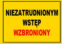 BTO-36  - ZNAK - niezatrudnionym wstęp wzbroniony