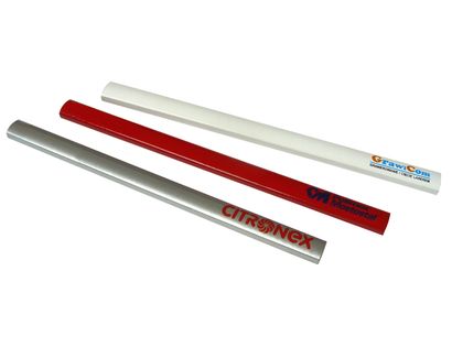 ołówki stolarskie reklamowe firmowe z logo kolorowy nadruk UV 100 szt