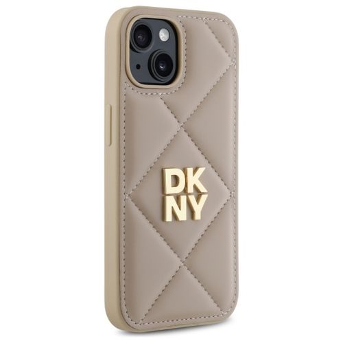 dkny dkhcp15spqdsle iphone 15 6.1       beżowy/beige quilted stack logo na Arena.pl