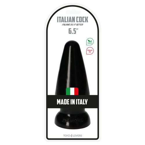 Plug-Italian Cock 6.5""Black na Arena.pl