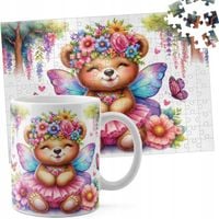ZESTAW KUBEK + PUZZLE 110EL - ZWIERZĘTA MIŚ NIEDŹWIADEK