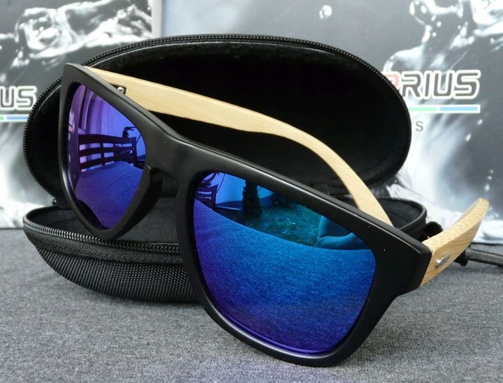 OKULARY DREWNIANE POLARYZACYJNE LUSTRZANKI ETUI UV zdjęcie 7