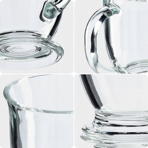 SZKLANKI DO HERBATY KAWY 460ml ZIMOWEJ KUBKI Z UCHEM ZESTAW SZKLANEK 6 szt na Arena.pl