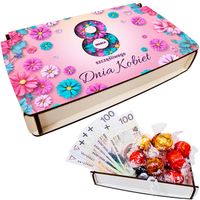 Prezent Na Dzień Kobiet Ozdobne Pudełko Na Słodycze Z Życzeniami