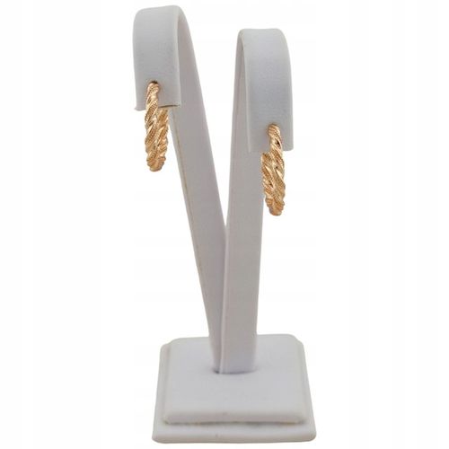 Złote kolczyki codzienne kółka skręcane dla kobiety pozłacane na prezent na Arena.pl