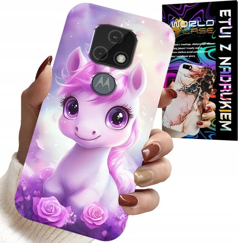 ETUI DO MOTOROLA MOTO E7 PLUS - SŁODKI JEDNOROŻEC, WZORY DLA DZIECI CASE na Arena.pl