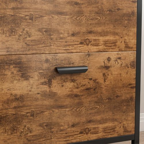 SZAFKA NA BUTY 3 PÓŁKI RUSTYKALNY BRĄZ VINTAGE INDUSTRIALNA DO PRZEDPOKOJU na Arena.pl