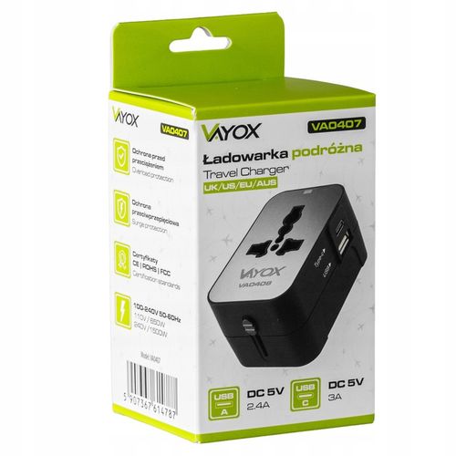PRZEJŚCIÓWKA ADAPTER PODRÓŻNY CAŁY ŚWIAT GNIAZDKA UK USA EU ŁADOWARKA na Arena.pl