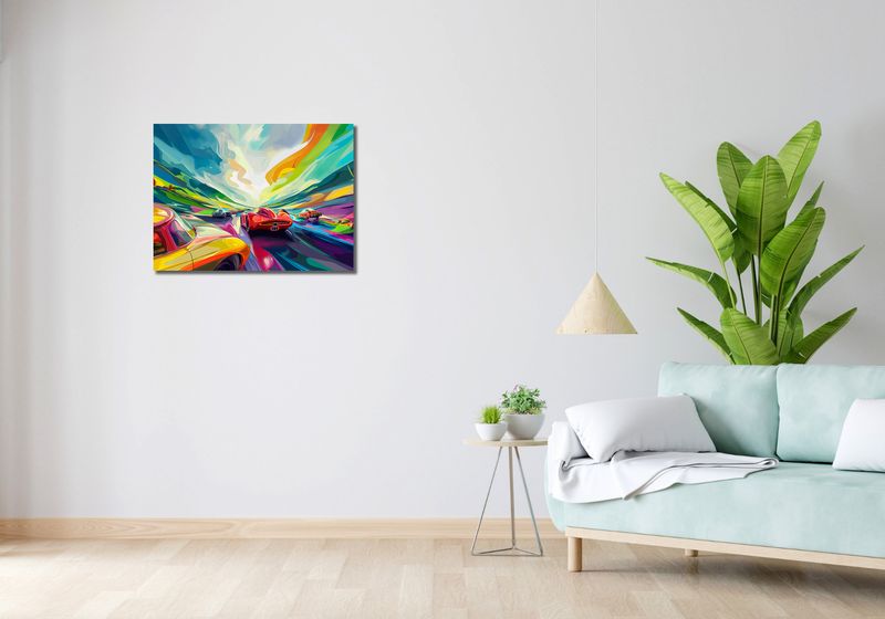 Obraz 70x50cm Wyścig Przy Barwach zdjęcie 2