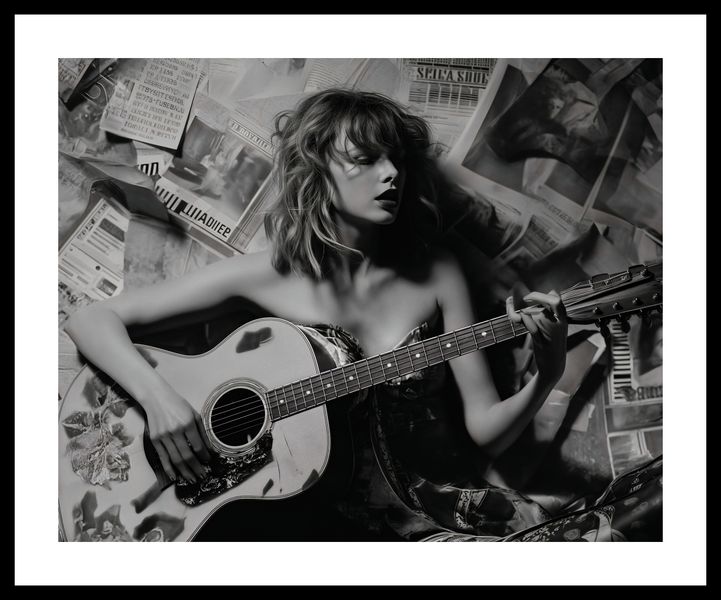 Plakat 50x40cm Młoda Gitarzystka zdjęcie 3
