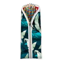 Piórnik Piórka  – Turkusowe Etui na kredki dla dziewczynki