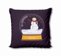 PODUSZKA Z DOWOLNYM IMIENIEM - Kula śnieżna