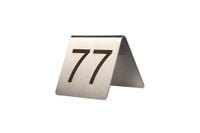 Numerki restauracyjne ze stali nierdzewnej na stolik 10 szt. 7,5x7,5cm