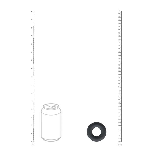 Liquid Silicone Cockring - M - Black zdjęcie 4