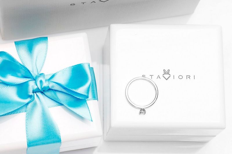 Emaga Złoty pierścionek PBD2500 - Diament zdjęcie 16