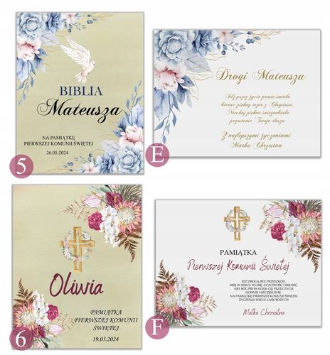 Biblia Pismo Święte Komunia Chrzest Pudełko Grawer Pamiątka PIĘKNE WZORY na Arena.pl