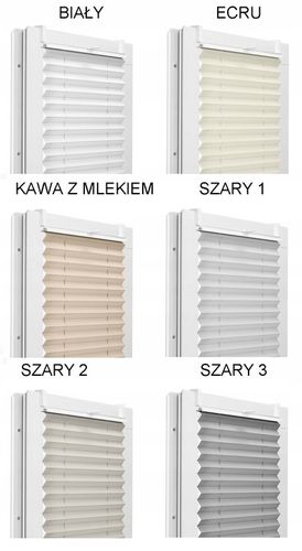 NOWOCZESNA ROLETA PLISOWANA 55x150 cm BEZINWAZYJNA na Arena.pl