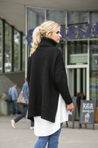 Sweter oversize F551 Ecru UNI na Arena.pl