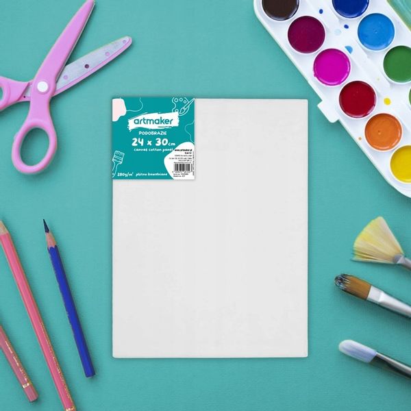 DUŻY ZESTAW Malarski sztaluga farby płótna prezent zdjęcie 2