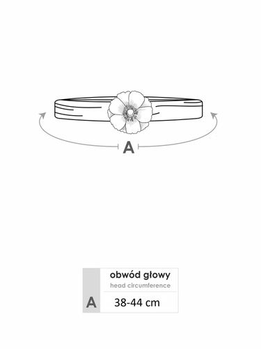Opaska dziewczęca z kokardą biała 38-44 YOCLUB na Arena.pl