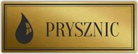 Tabliczka Złota Srebrna na drzwi PRYSZNIC