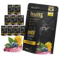 BULTI Superfood mokra karma dla kota Kaczka Borówka i Mniszek 10x100g