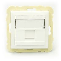 Efapel Logus90 element centralny do gniazda telefonicznego/komputerowego kość słoniowa 90441 smf