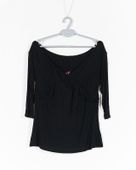 BLUZKA DAMSKIE CZARNE BASIC BY VERY R.44