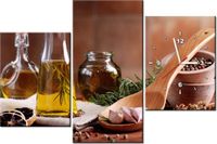 60CM 90 ZEGAR 3 ELEM AROMATYCZNA OLIWA OLIWEK ŚCIENNY