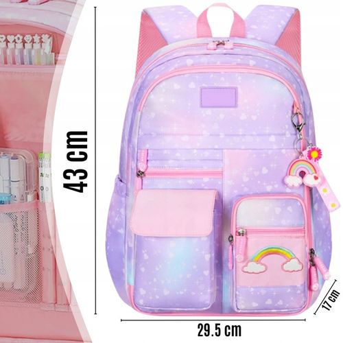 PLECAK SZKOLNY TORNISTER DLA DZIEWCZYNKI KLASA 1-3 WIELOKOMORY DO SZKOŁY na Arena.pl