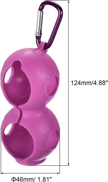 Silikonowy Chwytak do Piłek Golfowych Zestaw 2 Sztuk Róż-Czerwony zdjęcie 2